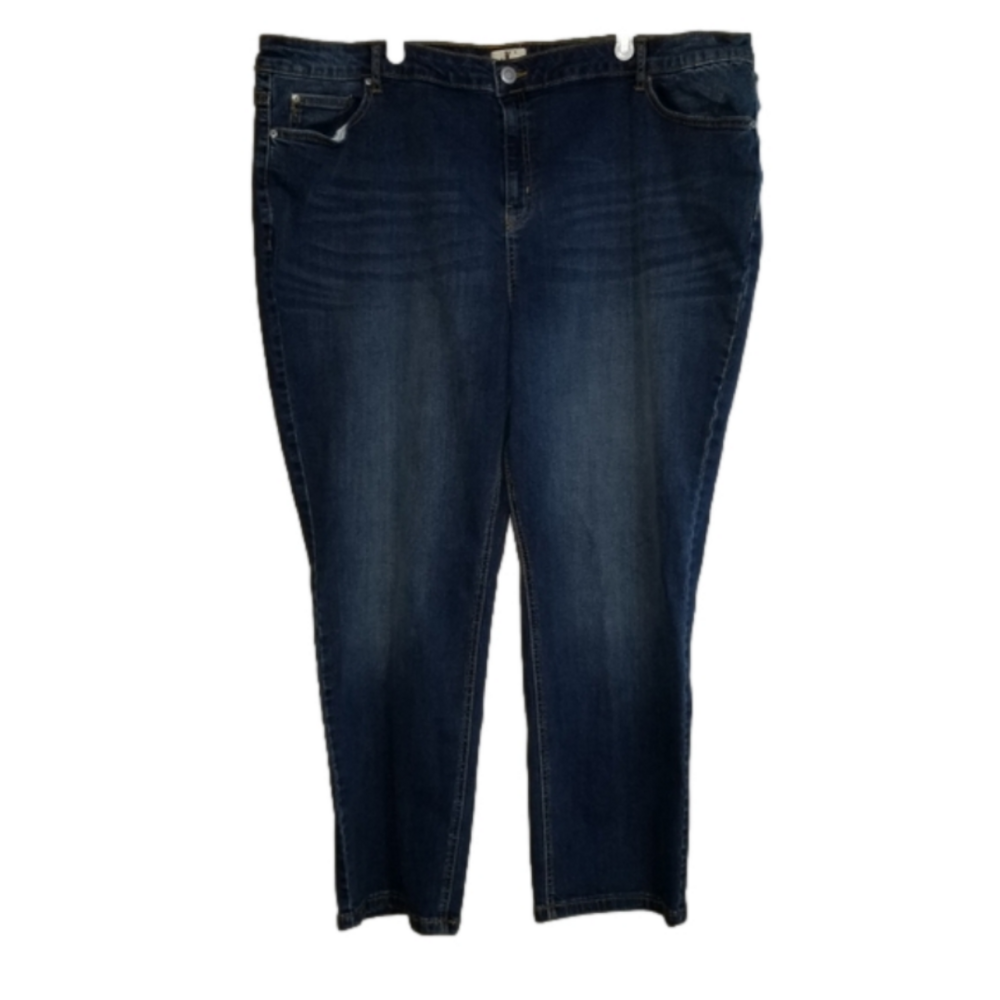 DC Womens Blue Straight Leg Jeans Label Reads Size 28P